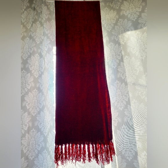 Accessories - Burgundy/Maroon Chenille Scarf